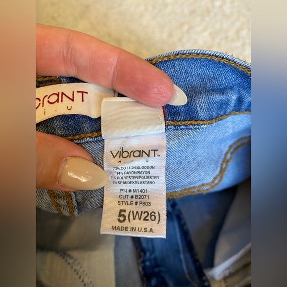 Vibrant High waisted distressed denim jeans size 5 M.I.U - Picture 7 of 11